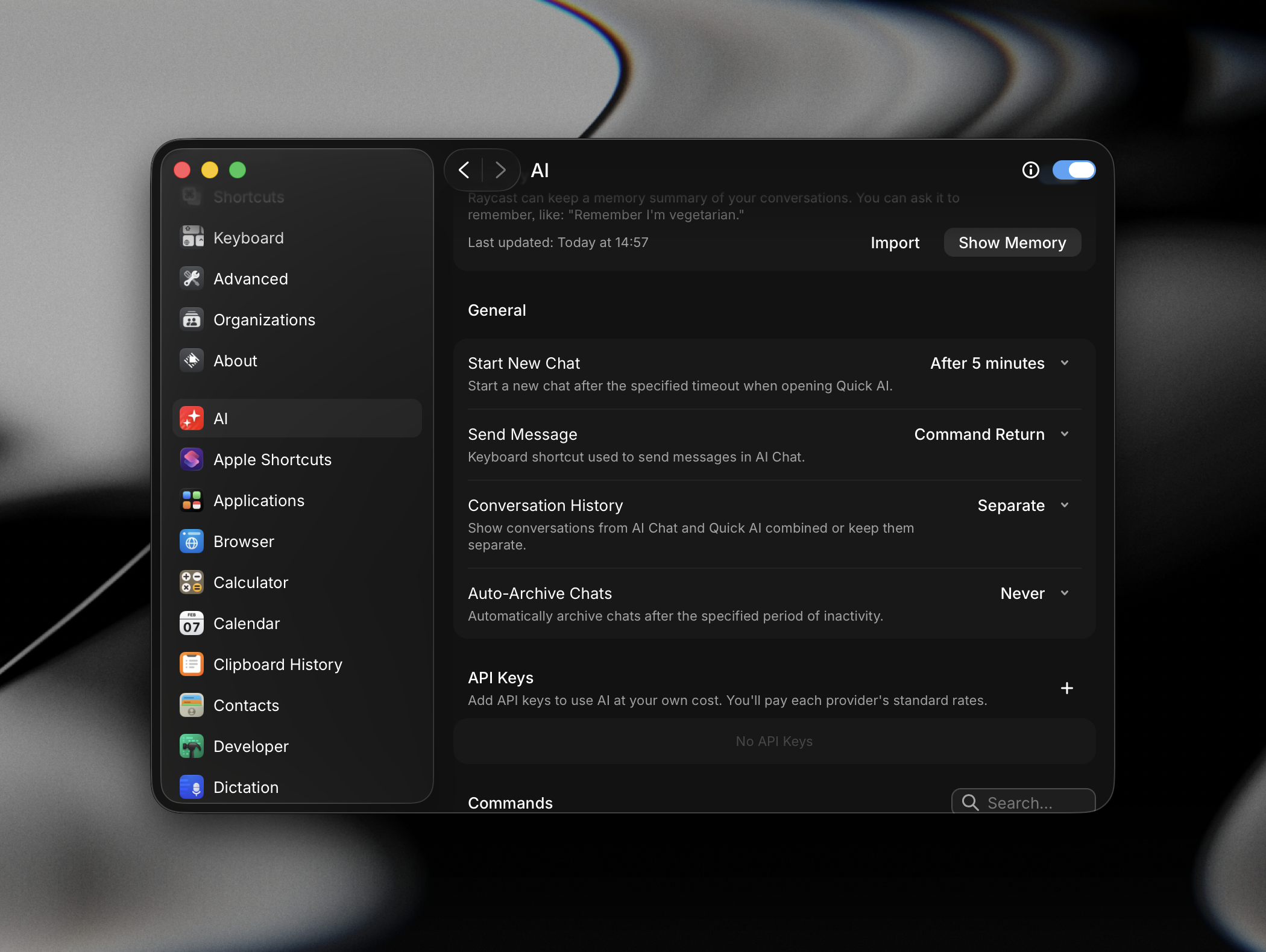 Chat settings