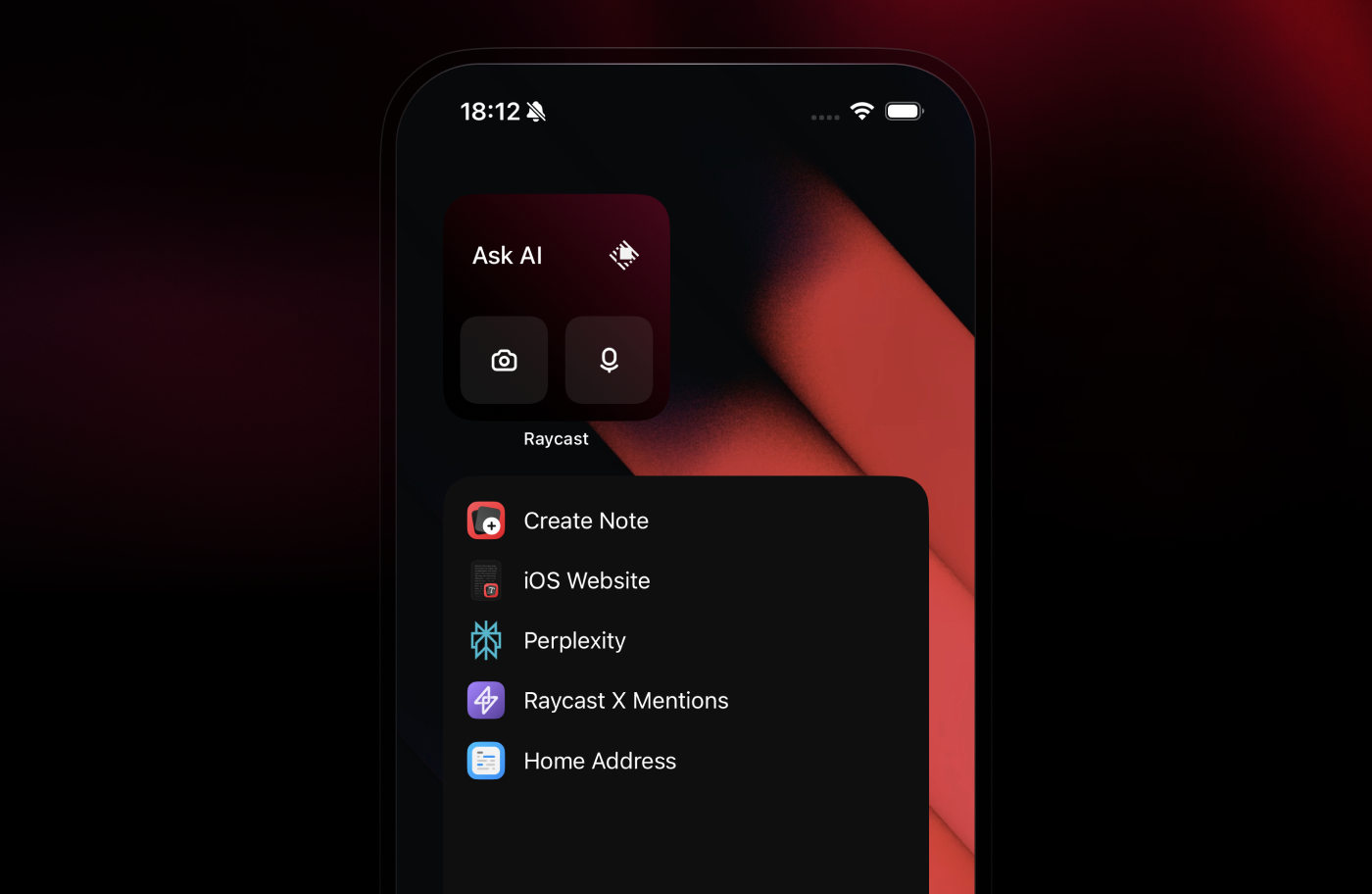 Raycast home screen widgets on iOS