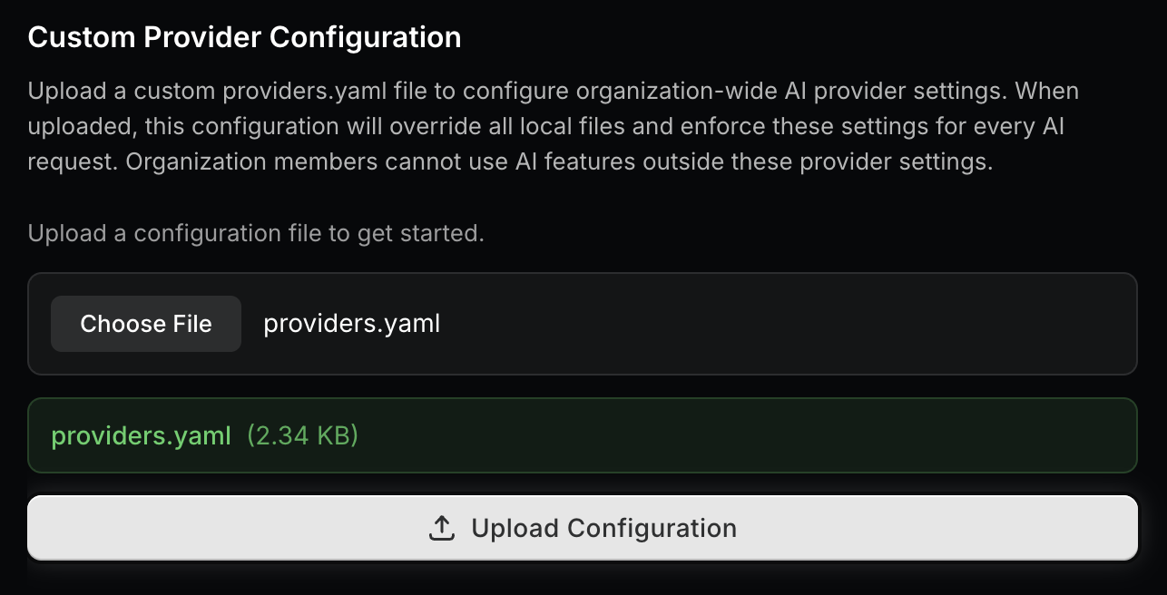 Custom Provider Setting File Selected