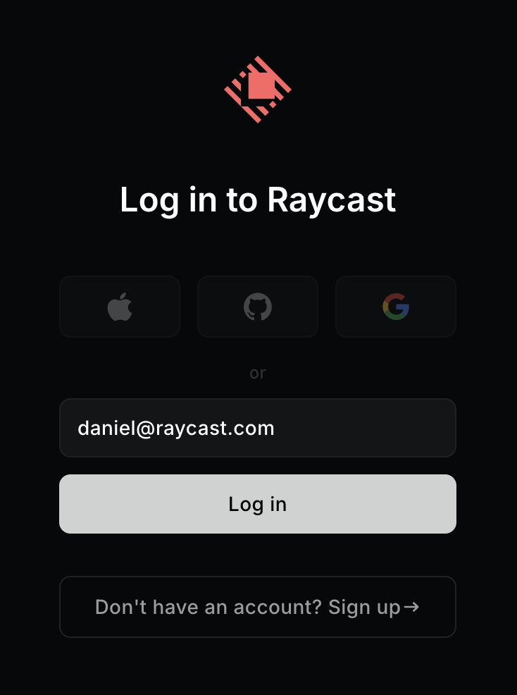 Log in page with Domain Capture Enabled