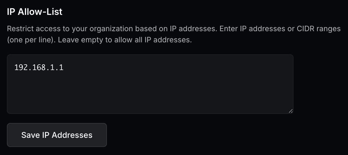 IP Allow-List Setting