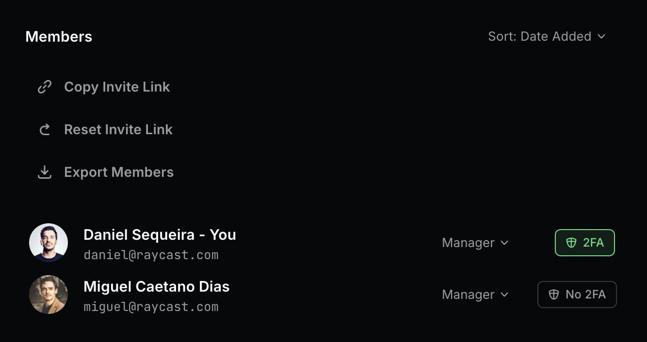 Organization Members 2FA Status