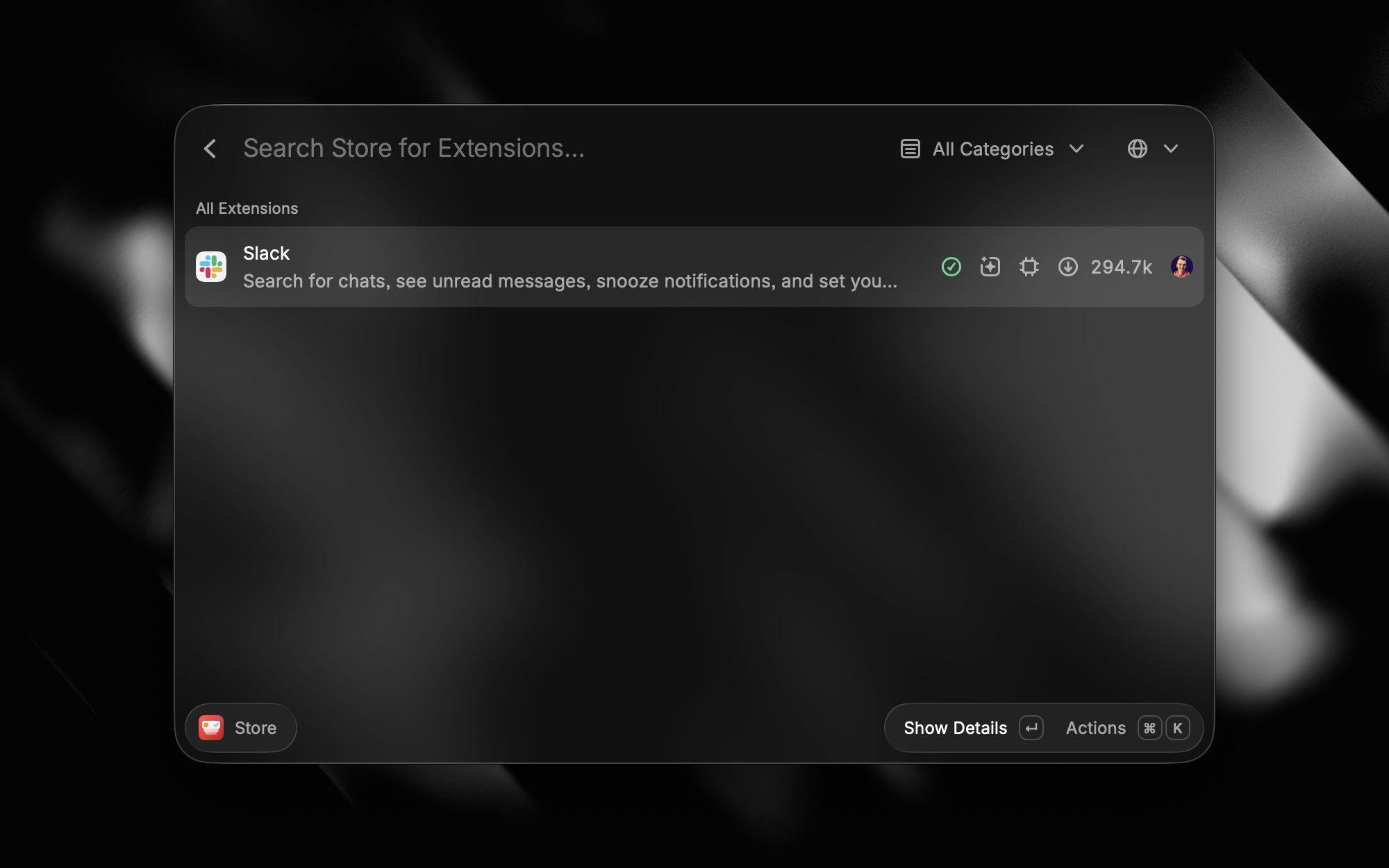 Slack extension added to allow-list